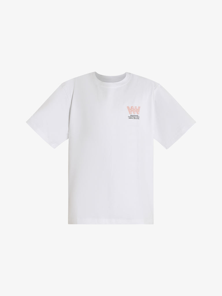 WOOD WOOD t-shirt wwgary 25222 uomo bianco cotone
