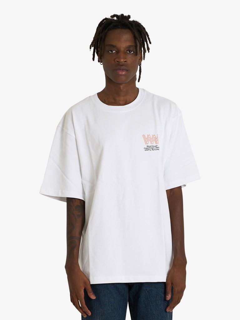 WOOD WOOD t-shirt wwgary 25222 uomo bianco cotone