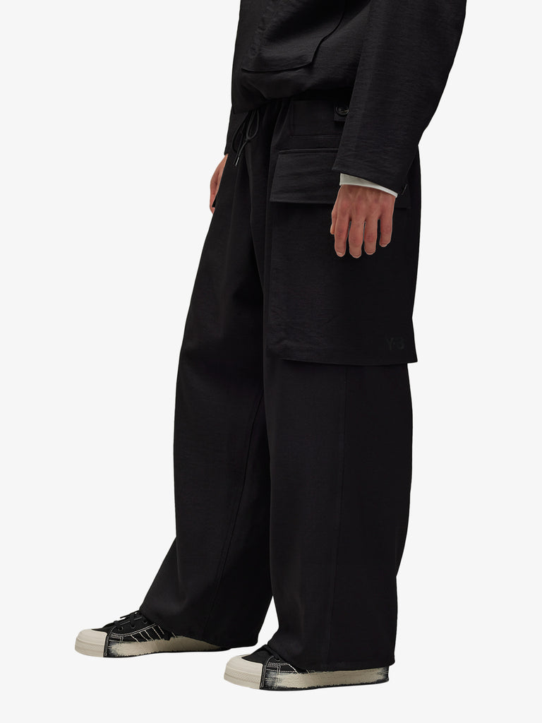 Y-3 pantalone uniform cargo uomo nero