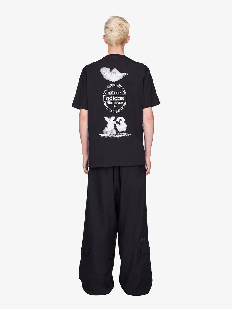 Y-3 t-shirt graphic sleeve tee nero cotone