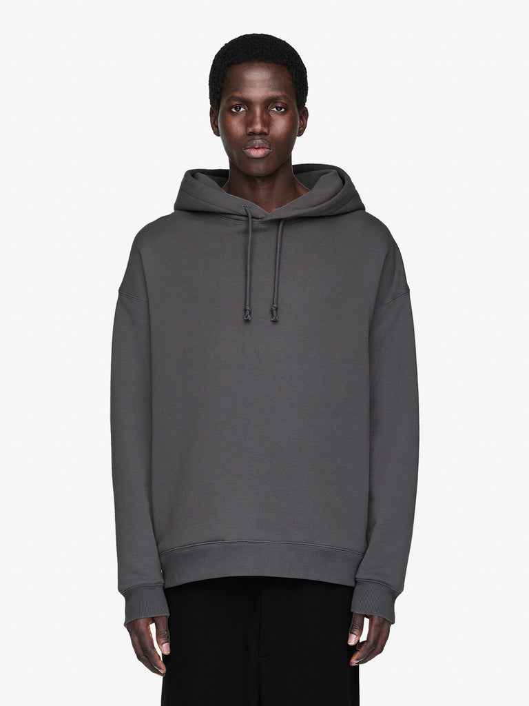 Y-3 felpa con cappuccio graphic grigio cotone
