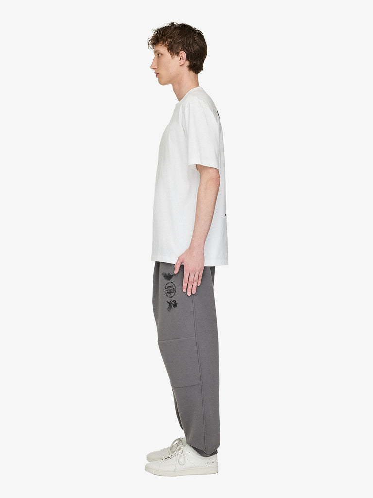 Y-3 t-shirt graphic sleeve tee bianco cotone