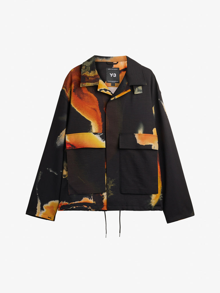 Y-3 giubbotto aop uomo nero polietilene