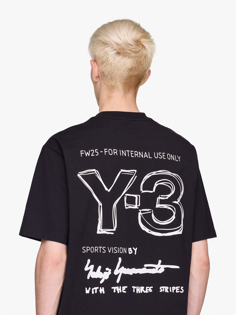 Y-3 t-shirt ss tee nero cotone