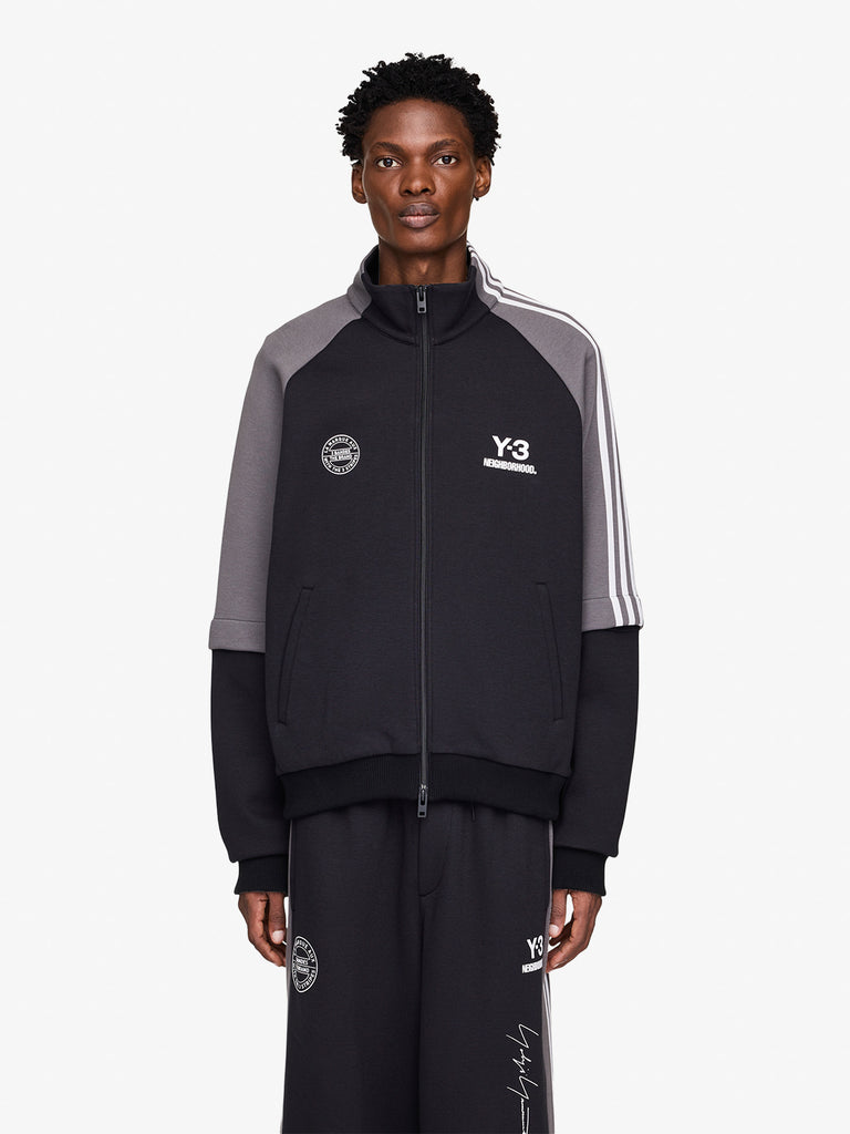 Y3 X NEIGHBORHOOD felpe girocollo nbhd track uomo nero cotone