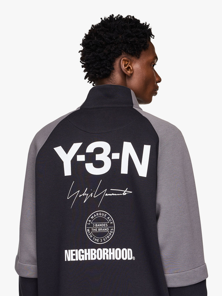 Y3 X NEIGHBORHOOD felpe girocollo nbhd track uomo nero cotone