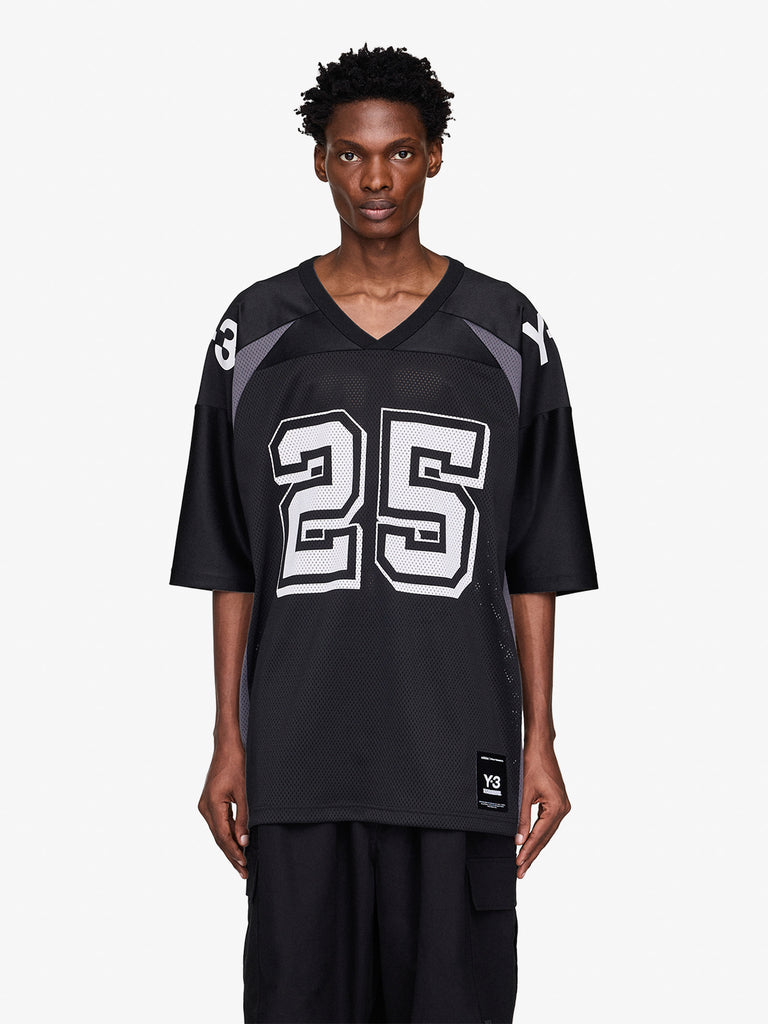 Y3 X NEIGHBORHOOD t-shirt nbhd football jersey uomo nero