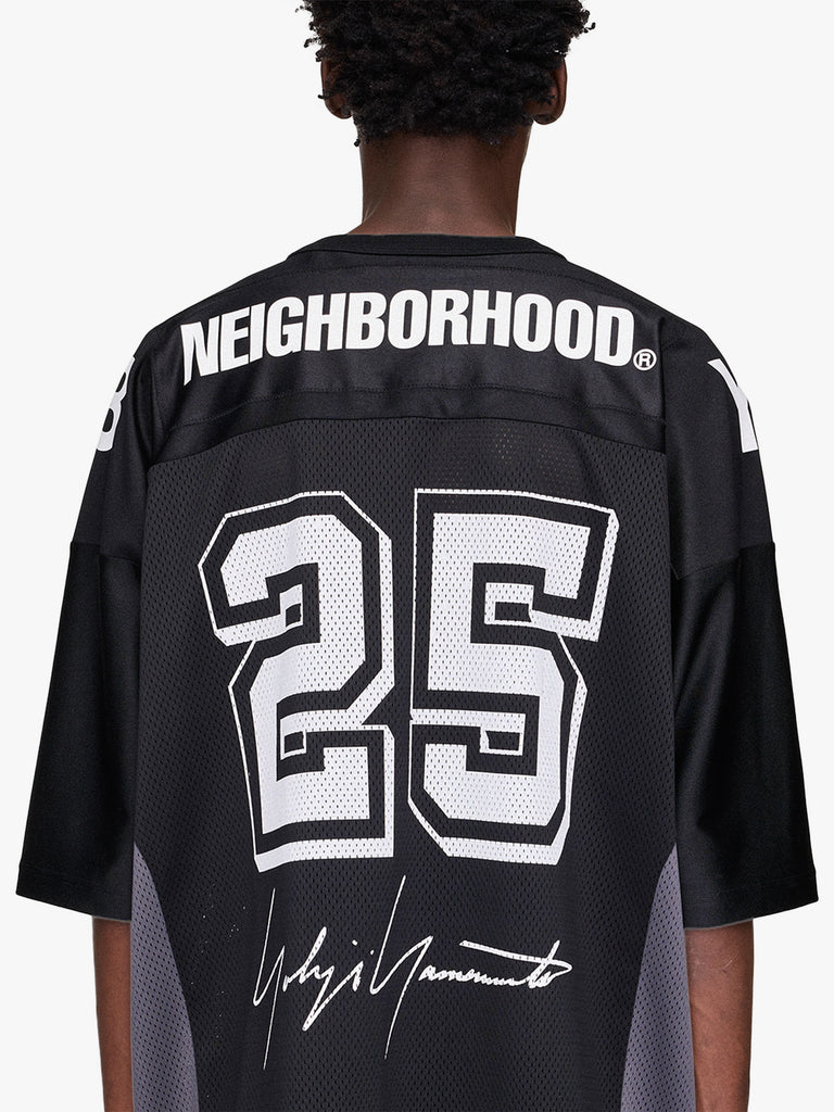 Y3 X NEIGHBORHOOD t-shirt nbhd football jersey uomo nero
