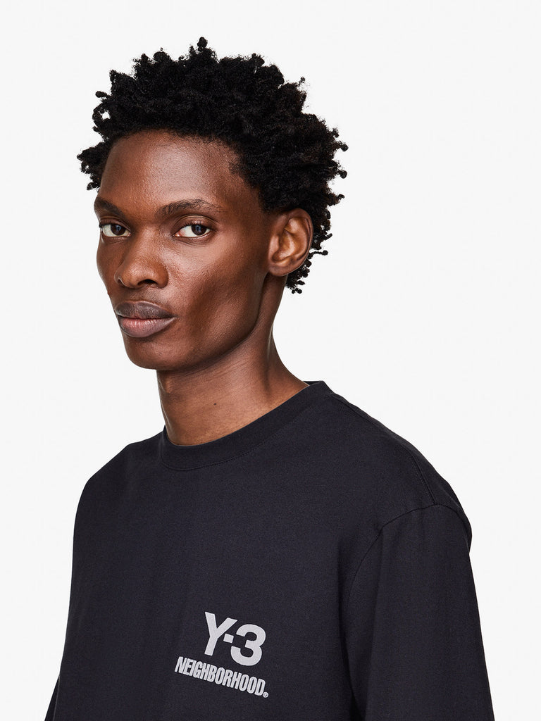 Y3 X NEIGHBORHOOD t-shirt nbhd logoa manica lunga uomo nero cotone