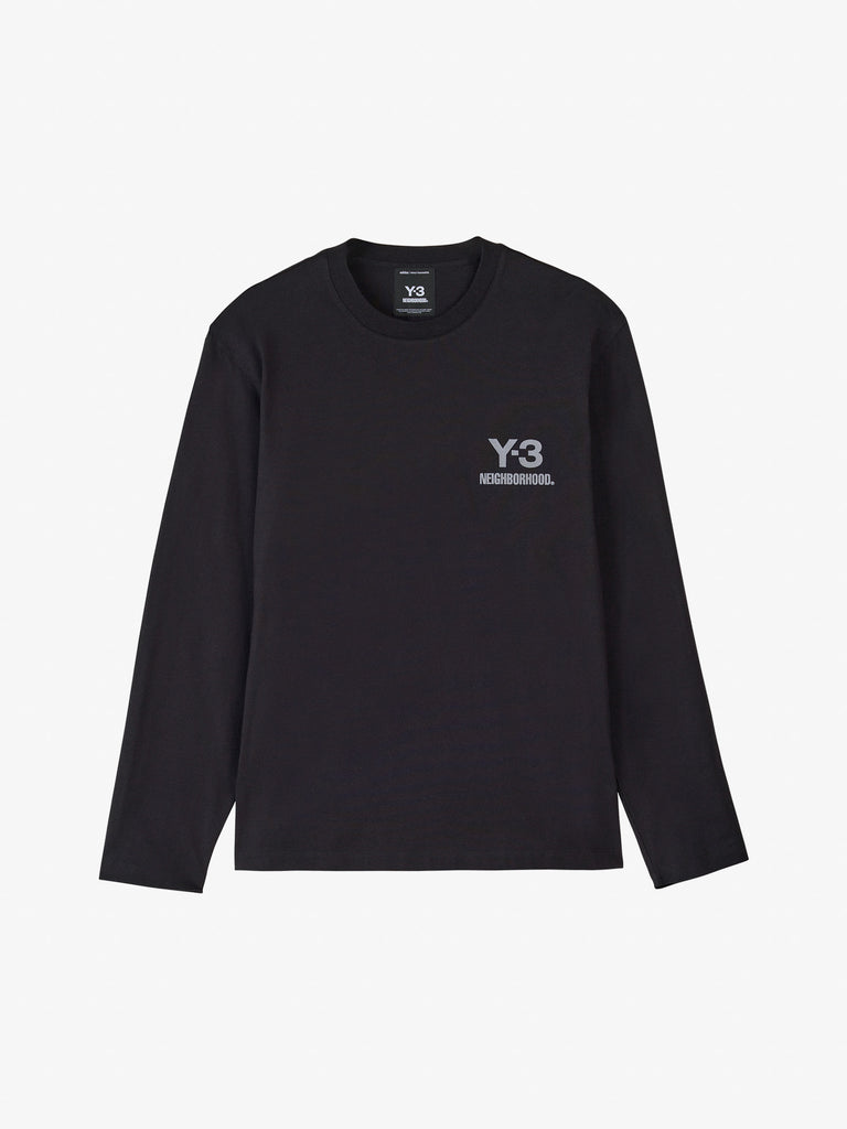 Y3 X NEIGHBORHOOD t-shirt nbhd logoa manica lunga uomo nero cotone