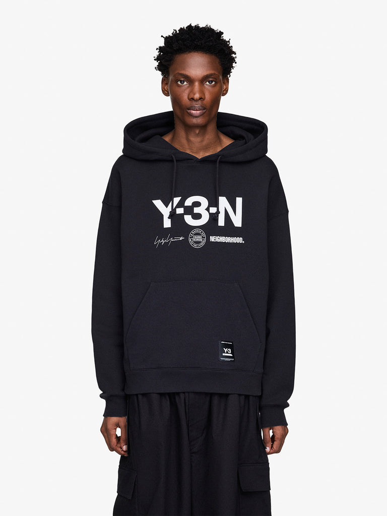 Y3 X NEIGHBORHOOD felpa con cappuccio nbhd graphic uomo nero