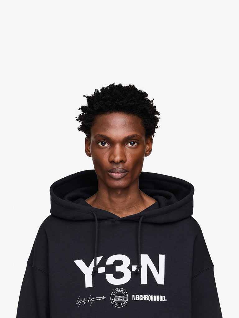 Y3 X NEIGHBORHOOD felpa con cappuccio nbhd graphic uomo nero