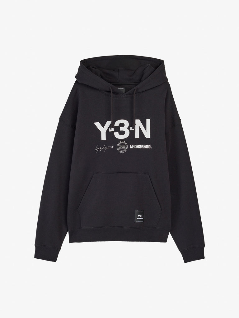 Y3 X NEIGHBORHOOD felpa con cappuccio nbhd graphic uomo nero