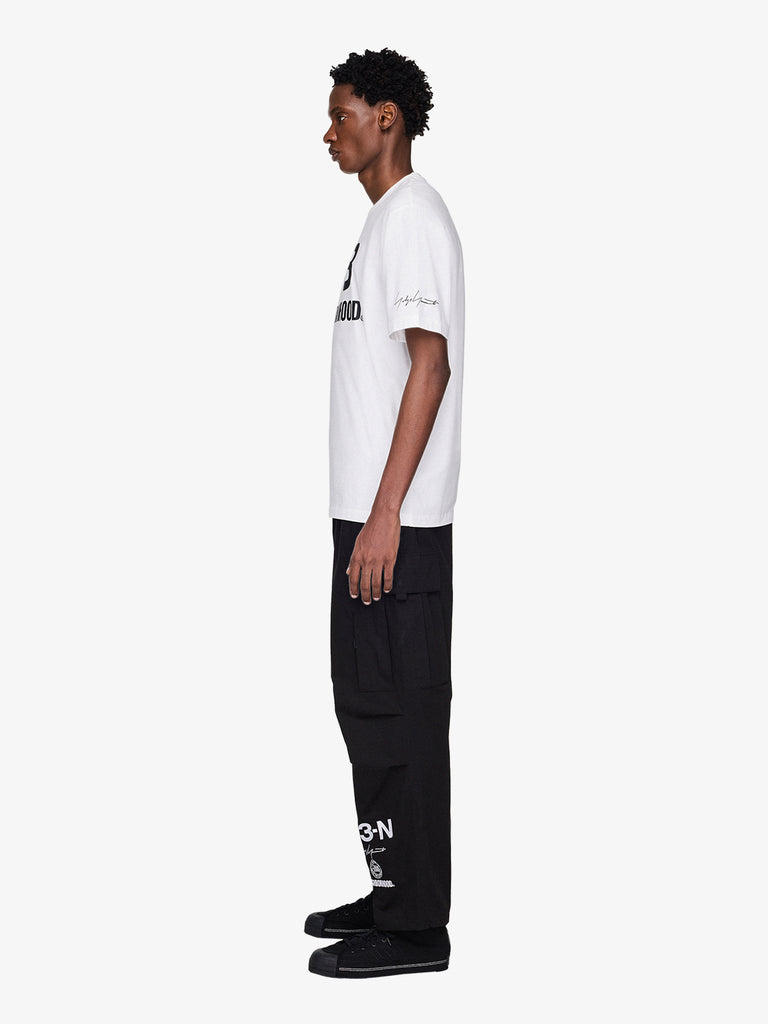 Y3 X NEIGHBORHOOD t-shirt nbhd logo uomo bianco cotone