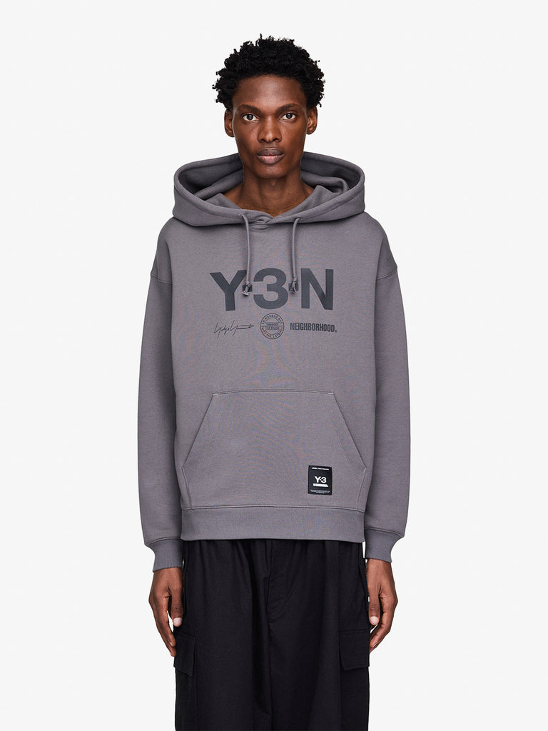 Y3 X NEIGHBORHOOD felpa con cappuccio nbhd graphic uomo grigio cotone
