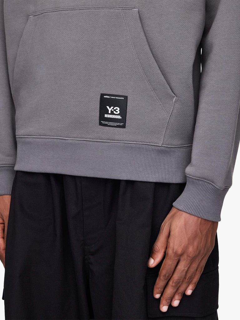 Y3 X NEIGHBORHOOD felpa con cappuccio nbhd graphic uomo grigio cotone