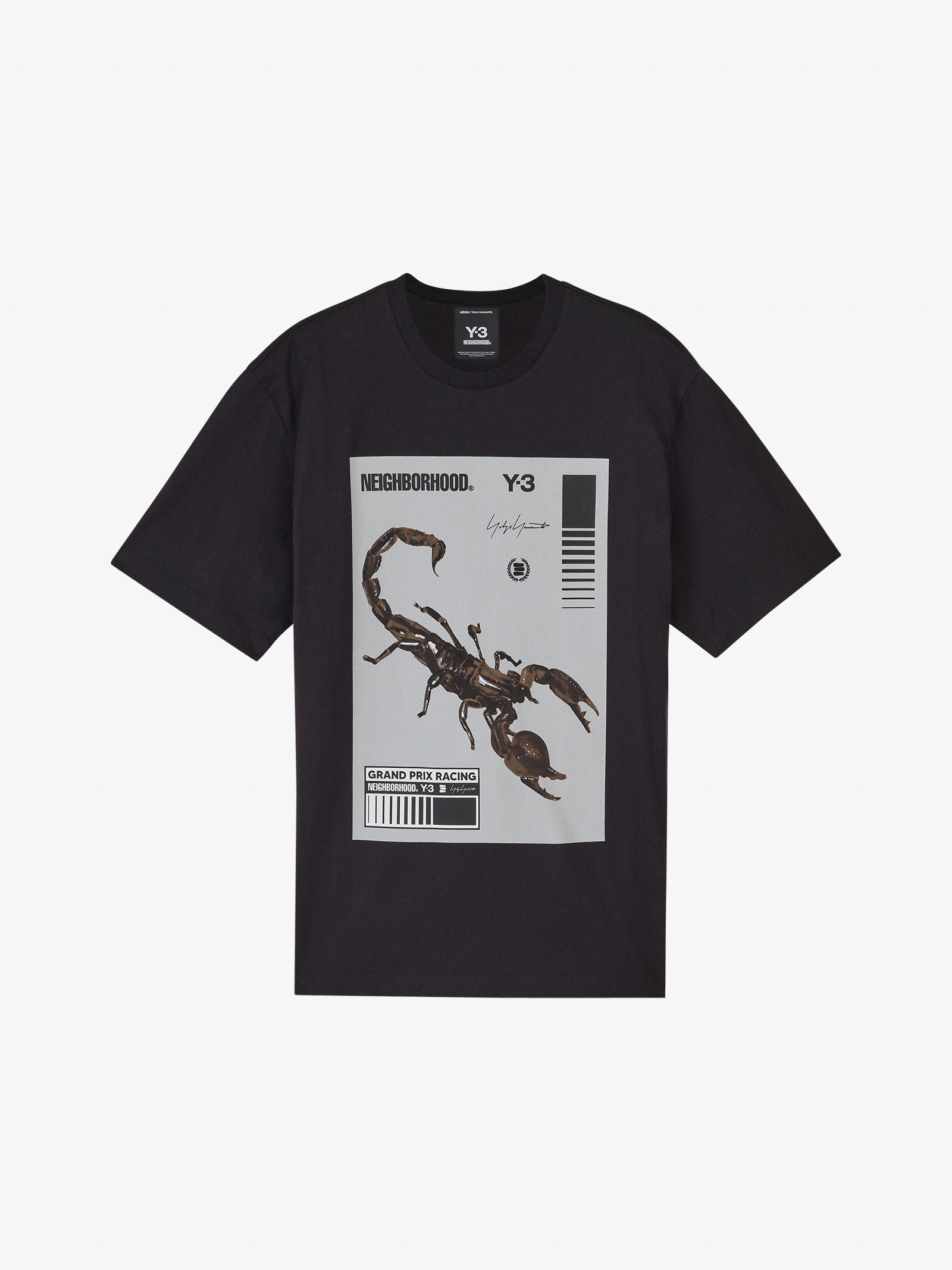 Y3 X NEIGHBORHOOD black cotton men's nbhd graphic t-shirt