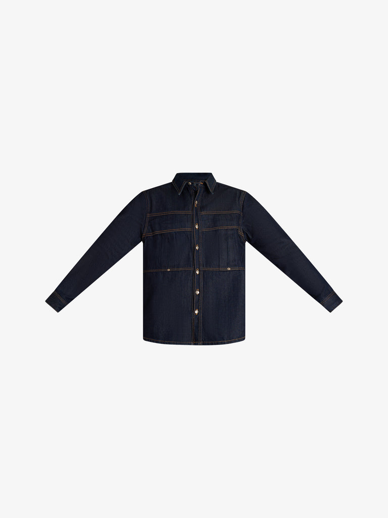 YES LONDON camicia xcm7210 uomo denim cotone