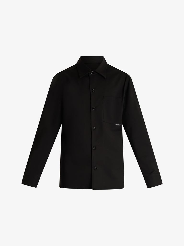 YES LONDON camicia in fresco lana xcm7211 uomo nero