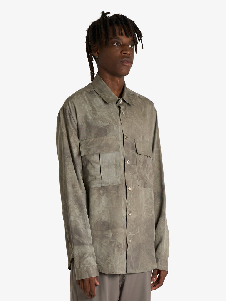 YES LONDON camicia xcm7214 con stampa uomo grigio