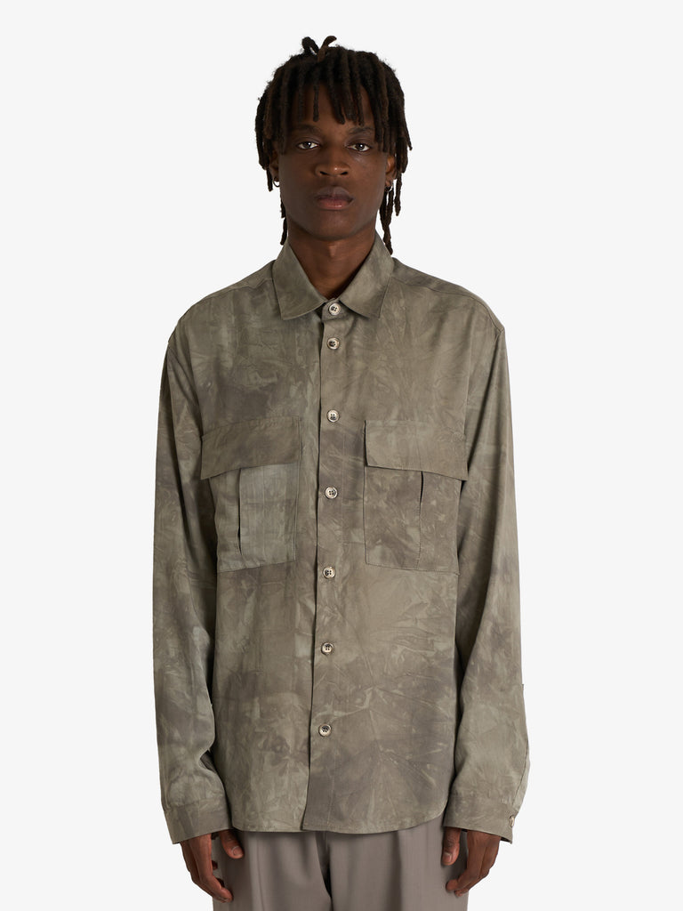 YES LONDON camicia xcm7214 con stampa uomo grigio