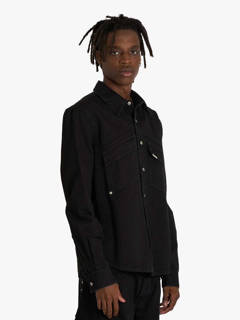 YES LONDON camicia xcm7223 uomo nero cotone