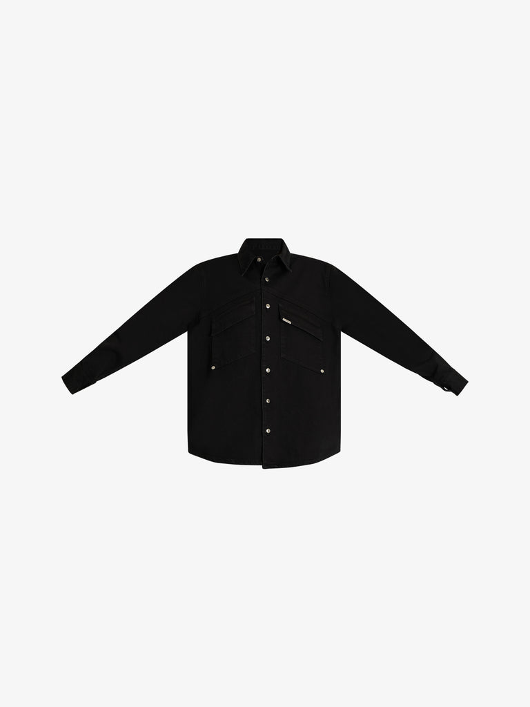 YES LONDON camicia xcm7223 uomo nero cotone