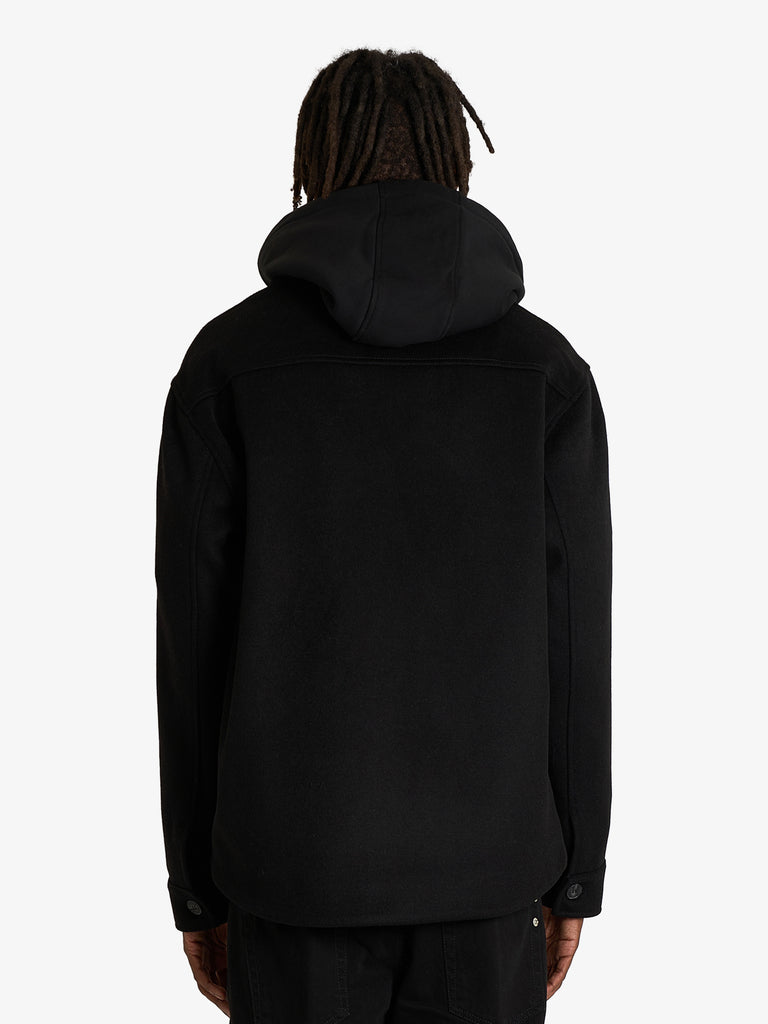 YES LONDON camicia xg5246 uomo nero lana