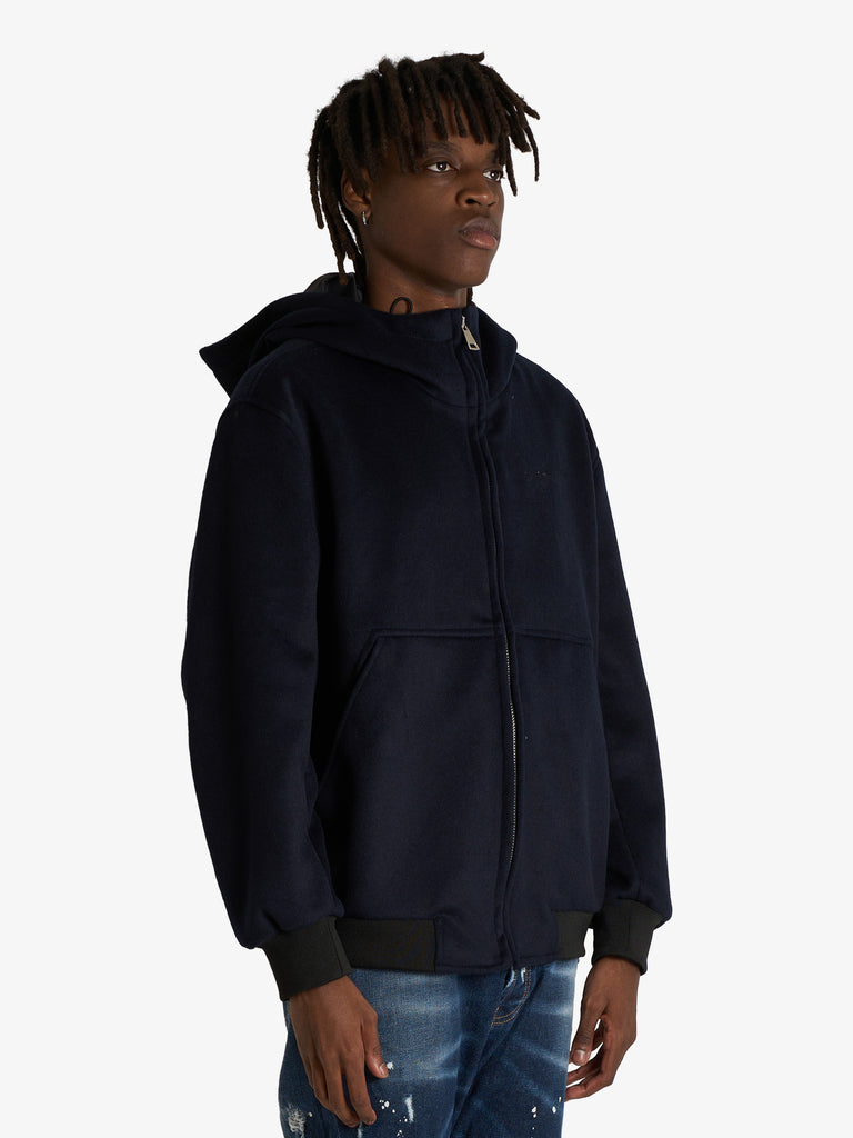 YES LONDON giubbotto xg5258 con cappuccio uomo blu