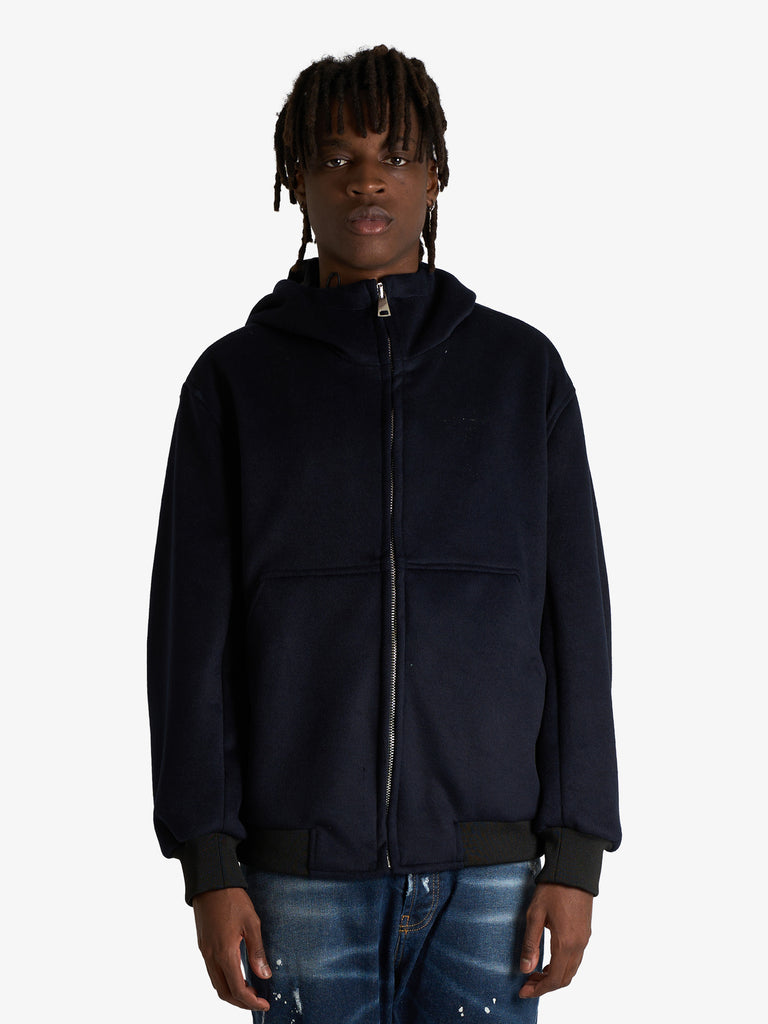 YES LONDON giubbotto xg5258 con cappuccio uomo blu