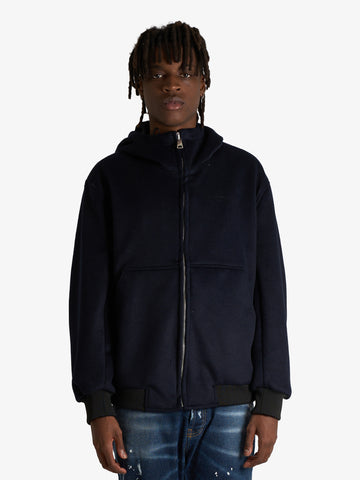 YES LONDON giubbotto xg5258 con cappuccio uomo blu