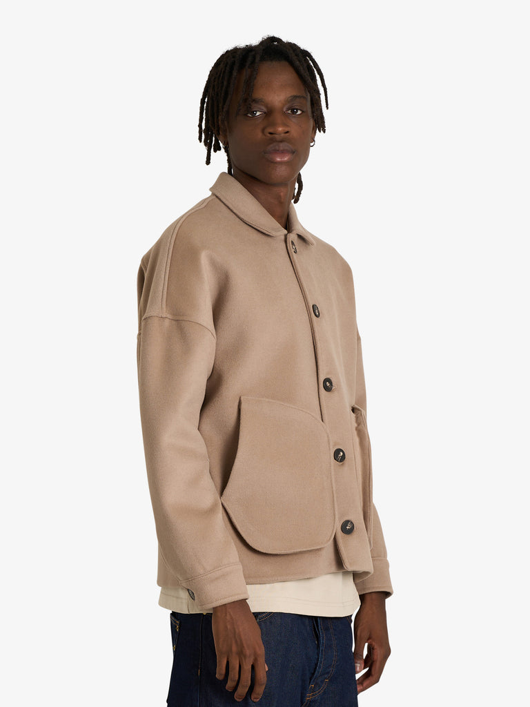 YES LONDON camicia xg5262 uomo beige lana