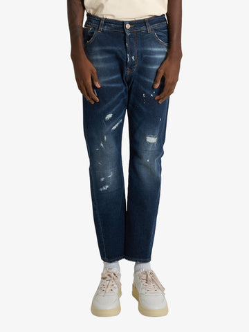 YES LONDON jeans xj3204 uomo denim cotone