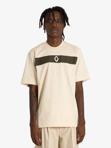 YES LONDON t-shirt xm4209 uomo beige cotone