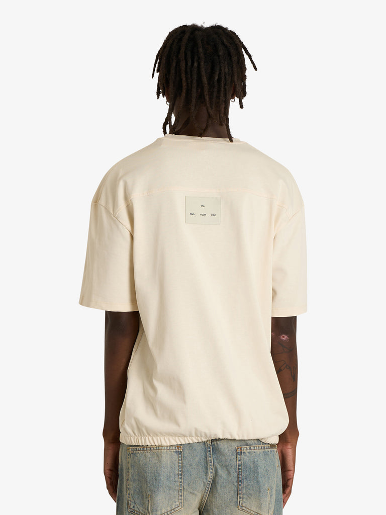 YES LONDON t-shirt xm4216 uomo beige cotone