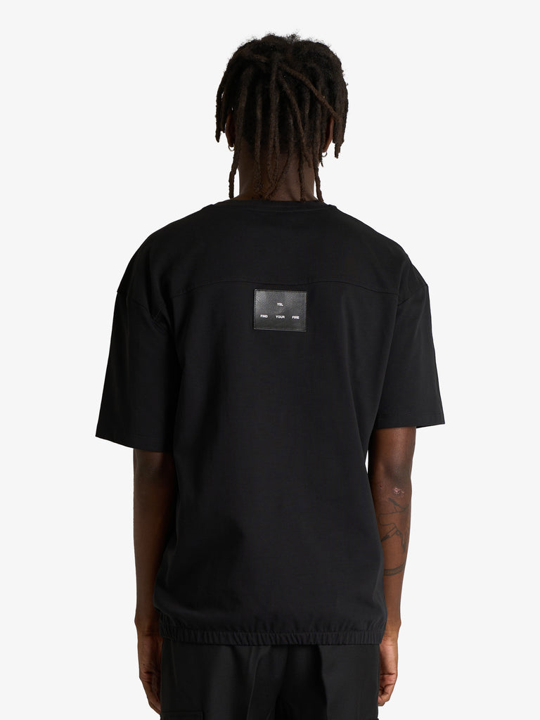 YES LONDON t-shirt xm4216 uomo nero cotone