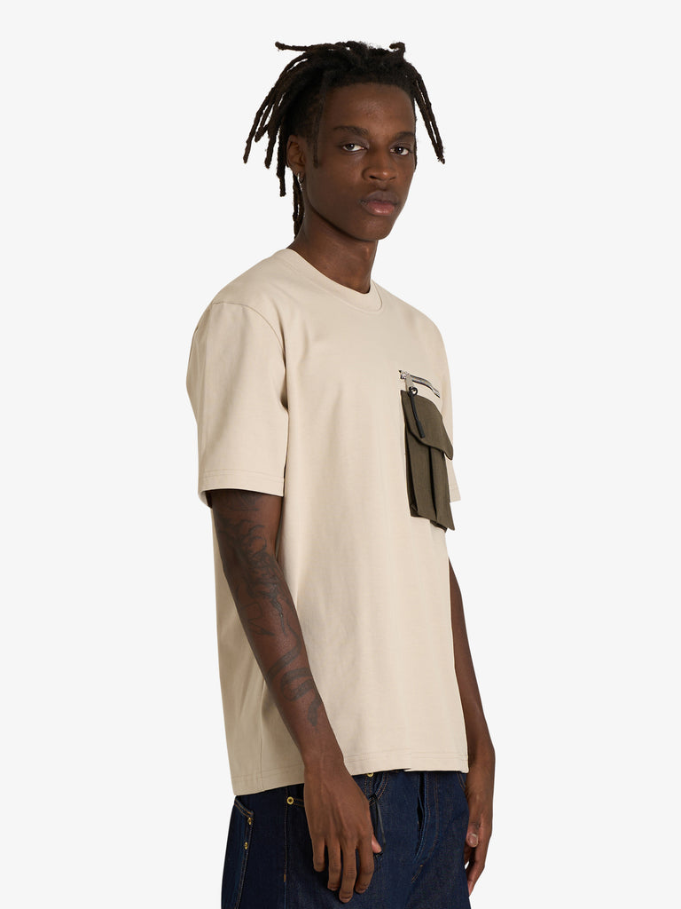 YES LONDON t-shirt xm4224 uomo beige cotone