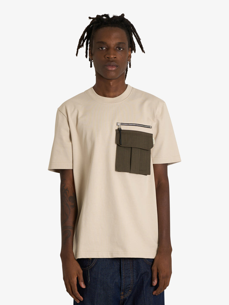 YES LONDON t-shirt xm4224 uomo beige cotone