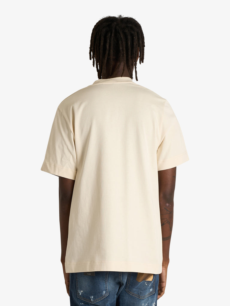 YES LONDON t-shirt xm4233 uomo beige cotone