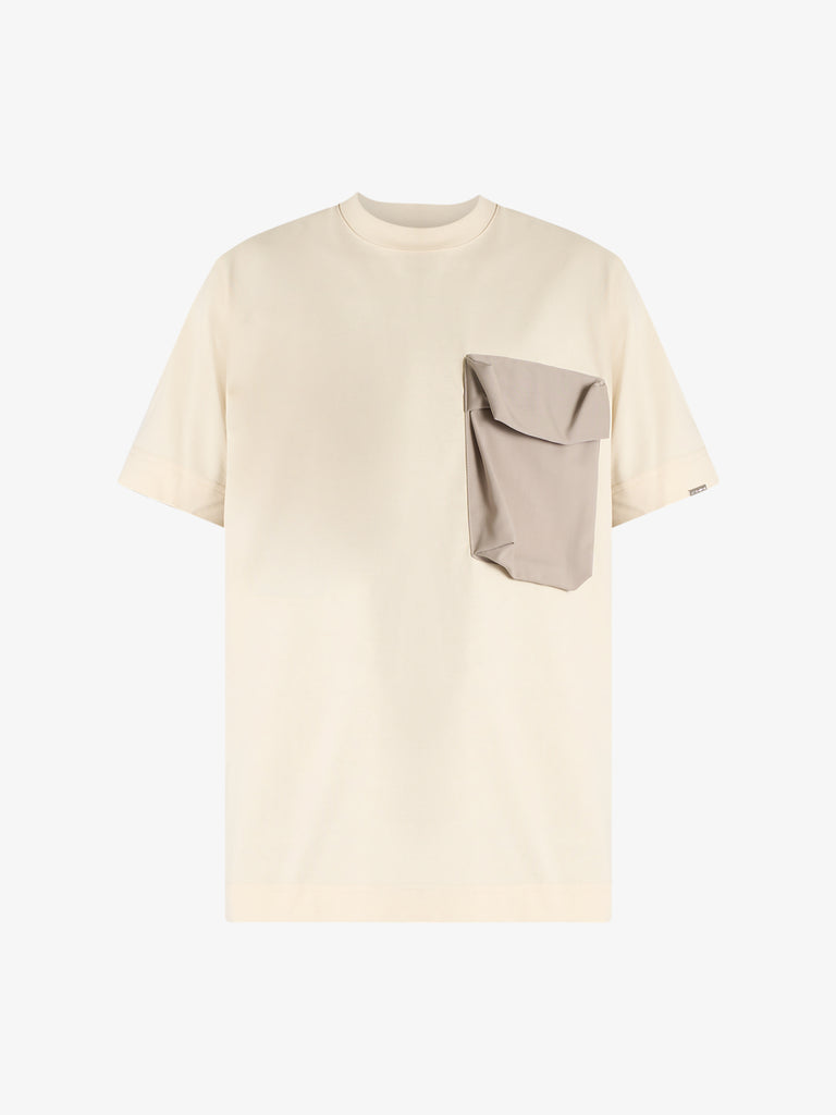 YES LONDON t-shirt xm4233 uomo beige cotone
