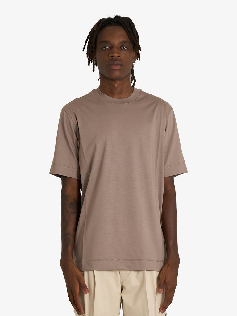 YES LONDON t-shirt xm4236 uomo marrone cotone