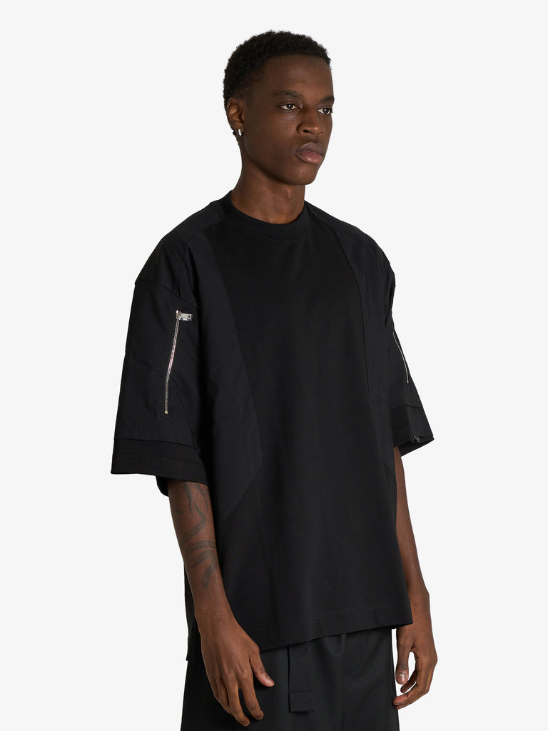 YES LONDON t-shirt con cerniera xm4241 uomo nero cotone