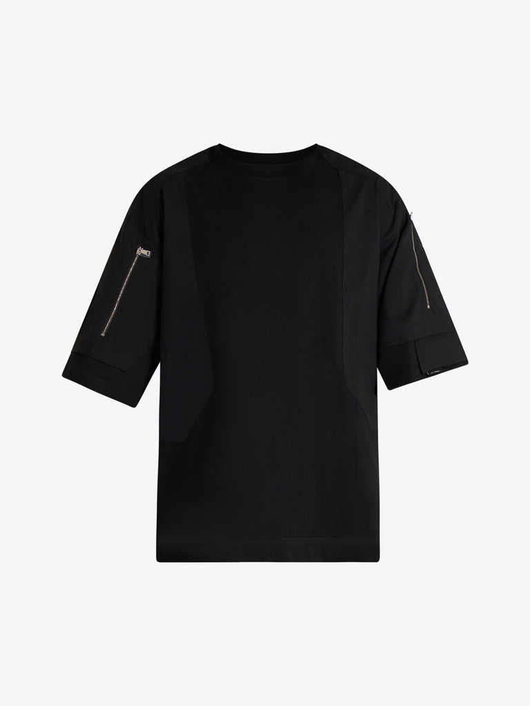 YES LONDON t-shirt con cerniera xm4241 uomo nero cotone