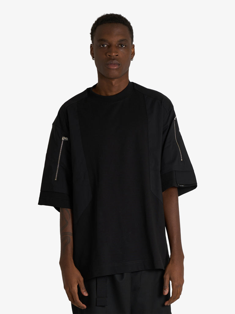 YES LONDON t-shirt con cerniera xm4241 uomo nero cotone