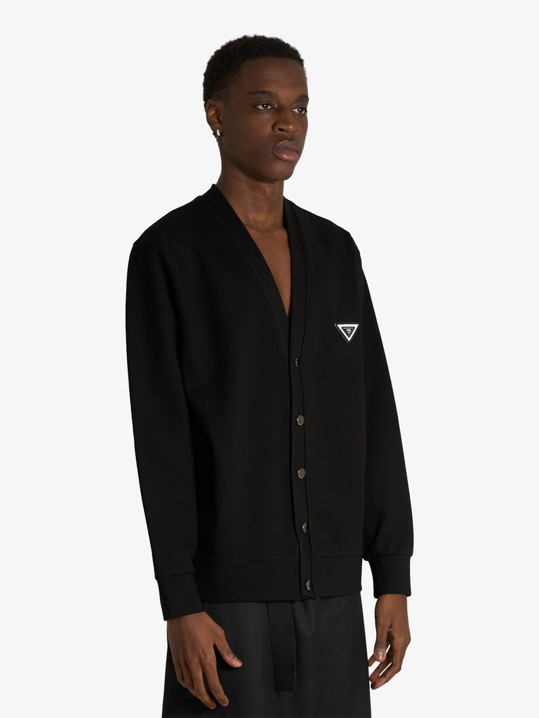 YES LONDON cardigan con patch xmf3962 uomo nero cotone