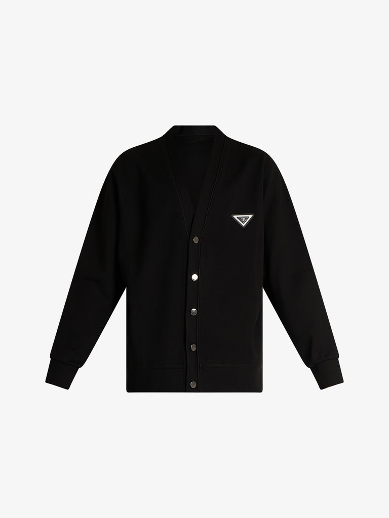 YES LONDON cardigan con patch xmf3962 uomo nero cotone