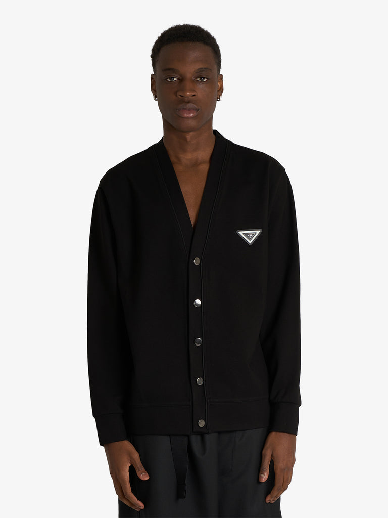 YES LONDON cardigan con patch xmf3962 uomo nero cotone