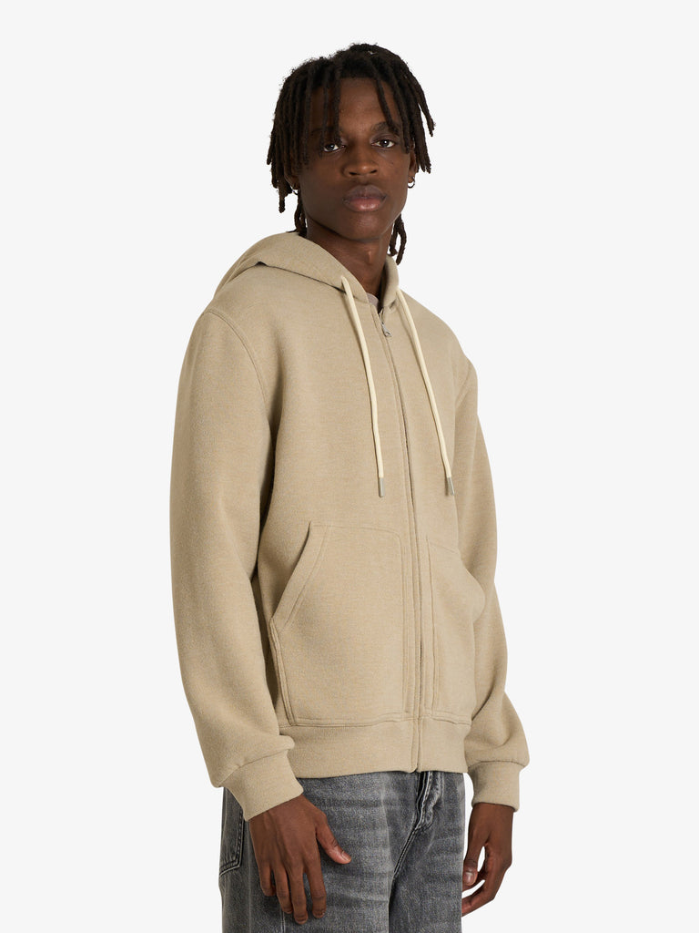 YES LONDON felpa con cappuccio xmf3968 uomo panna lana