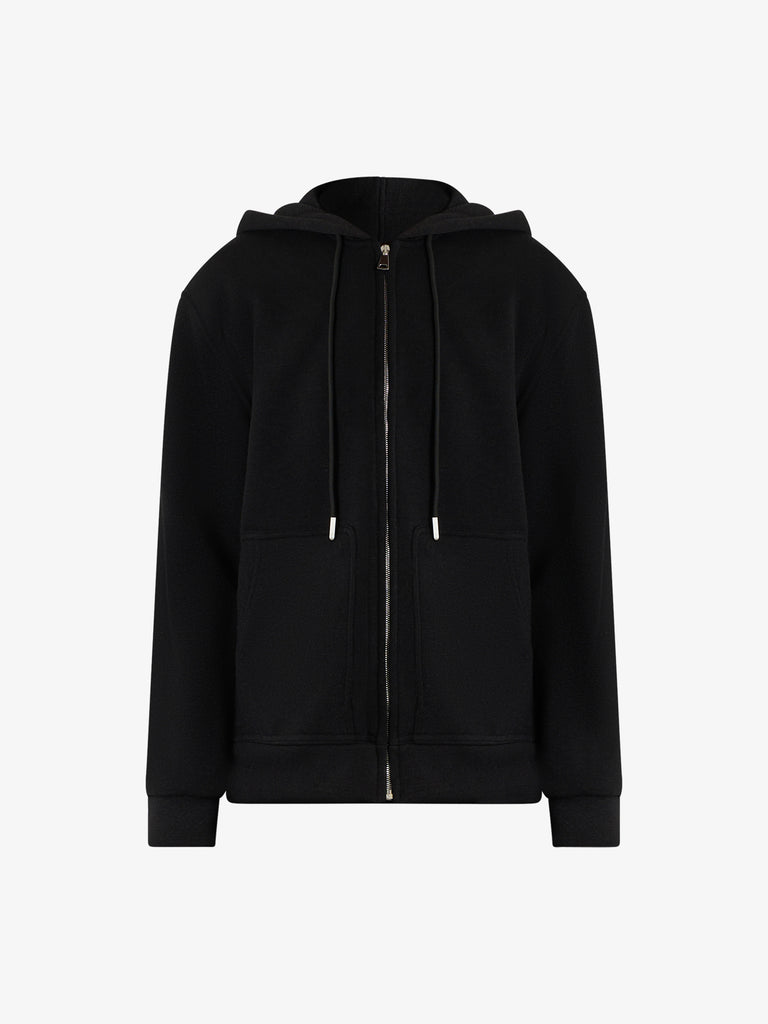 YES LONDON felpa con cappuccio xmf3968 uomo nero lana