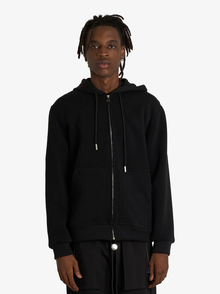 YES LONDON felpa con cappuccio xmf3968 uomo nero lana